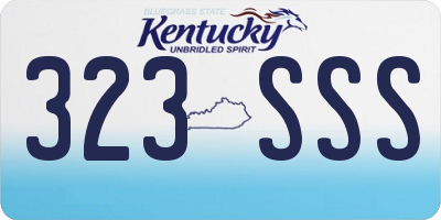 KY license plate 323SSS