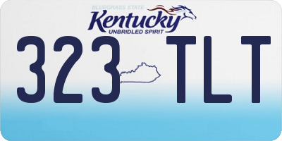 KY license plate 323TLT