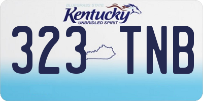 KY license plate 323TNB