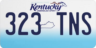 KY license plate 323TNS