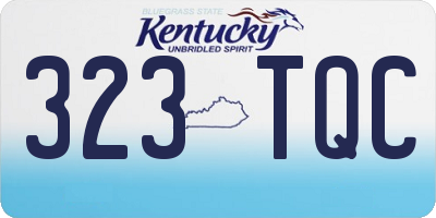KY license plate 323TQC
