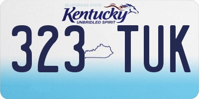 KY license plate 323TUK