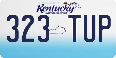 KY license plate 323TUP