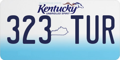 KY license plate 323TUR