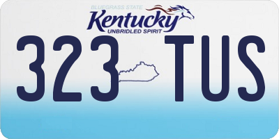 KY license plate 323TUS