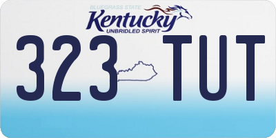KY license plate 323TUT