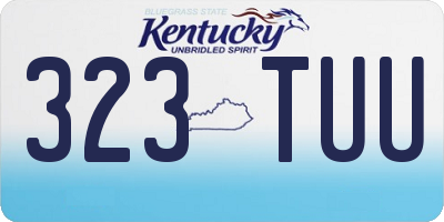 KY license plate 323TUU