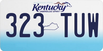 KY license plate 323TUW