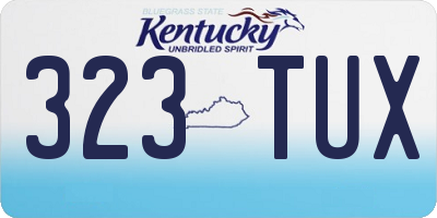 KY license plate 323TUX