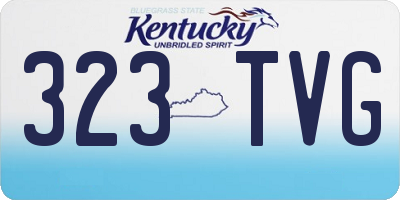 KY license plate 323TVG