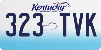 KY license plate 323TVK