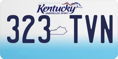 KY license plate 323TVN
