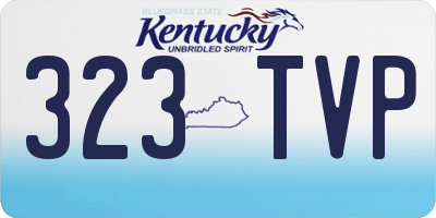 KY license plate 323TVP
