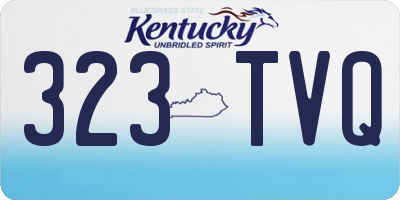 KY license plate 323TVQ