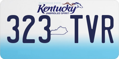 KY license plate 323TVR