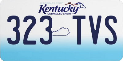 KY license plate 323TVS