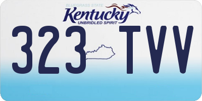 KY license plate 323TVV