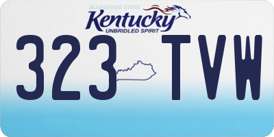 KY license plate 323TVW