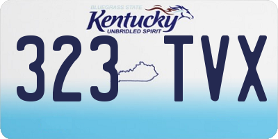 KY license plate 323TVX