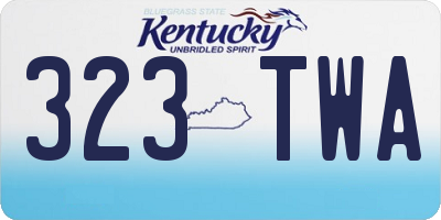 KY license plate 323TWA