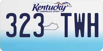 KY license plate 323TWH