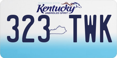 KY license plate 323TWK