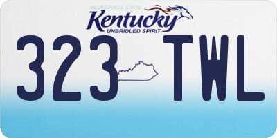 KY license plate 323TWL