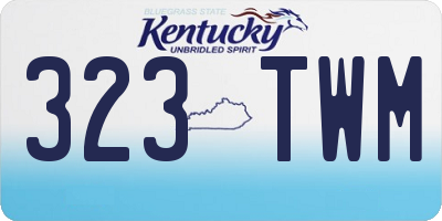 KY license plate 323TWM