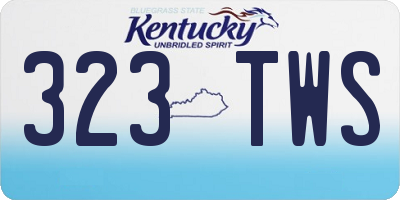 KY license plate 323TWS