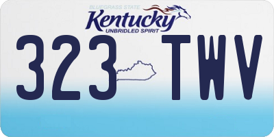 KY license plate 323TWV