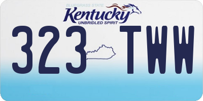KY license plate 323TWW