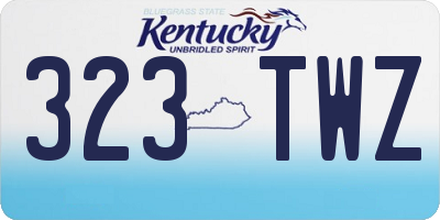 KY license plate 323TWZ