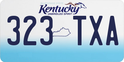 KY license plate 323TXA