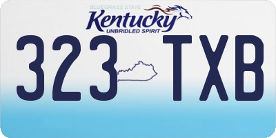 KY license plate 323TXB