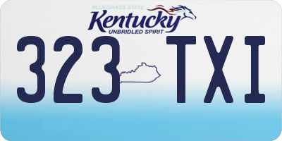KY license plate 323TXI
