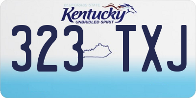 KY license plate 323TXJ