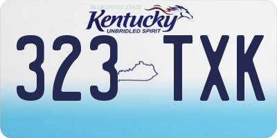 KY license plate 323TXK