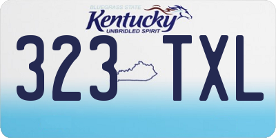KY license plate 323TXL