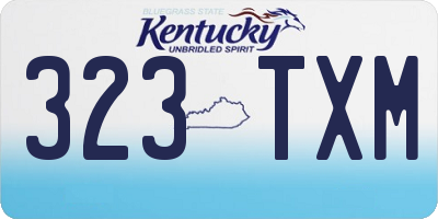 KY license plate 323TXM