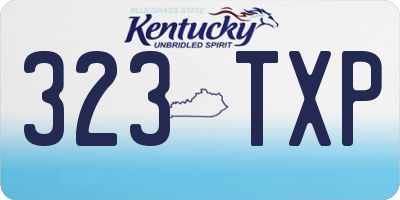 KY license plate 323TXP