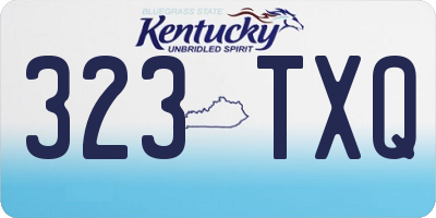KY license plate 323TXQ