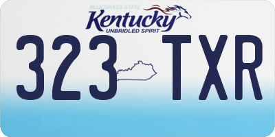 KY license plate 323TXR