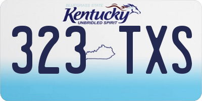 KY license plate 323TXS