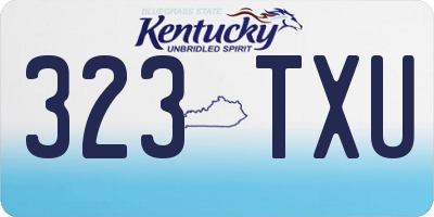 KY license plate 323TXU