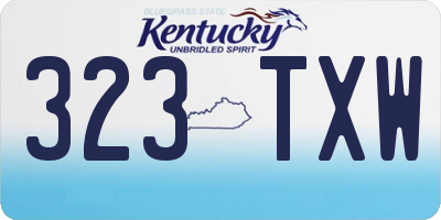 KY license plate 323TXW