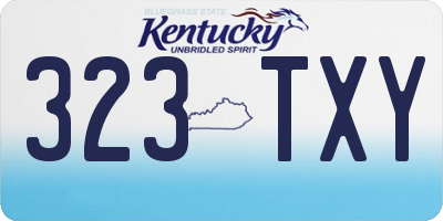 KY license plate 323TXY