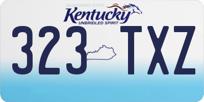 KY license plate 323TXZ