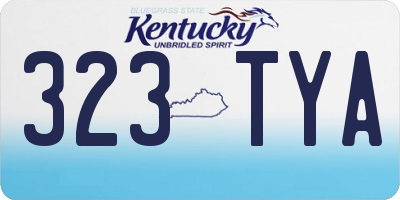KY license plate 323TYA
