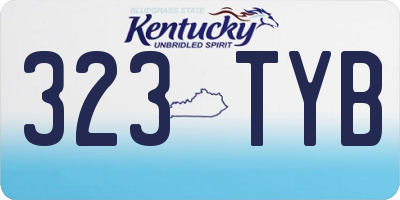 KY license plate 323TYB