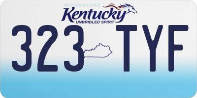 KY license plate 323TYF